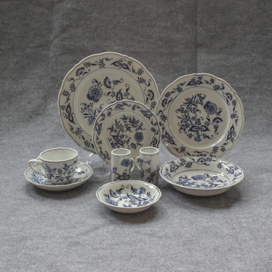 Set of Blue Danube Blue Onion China