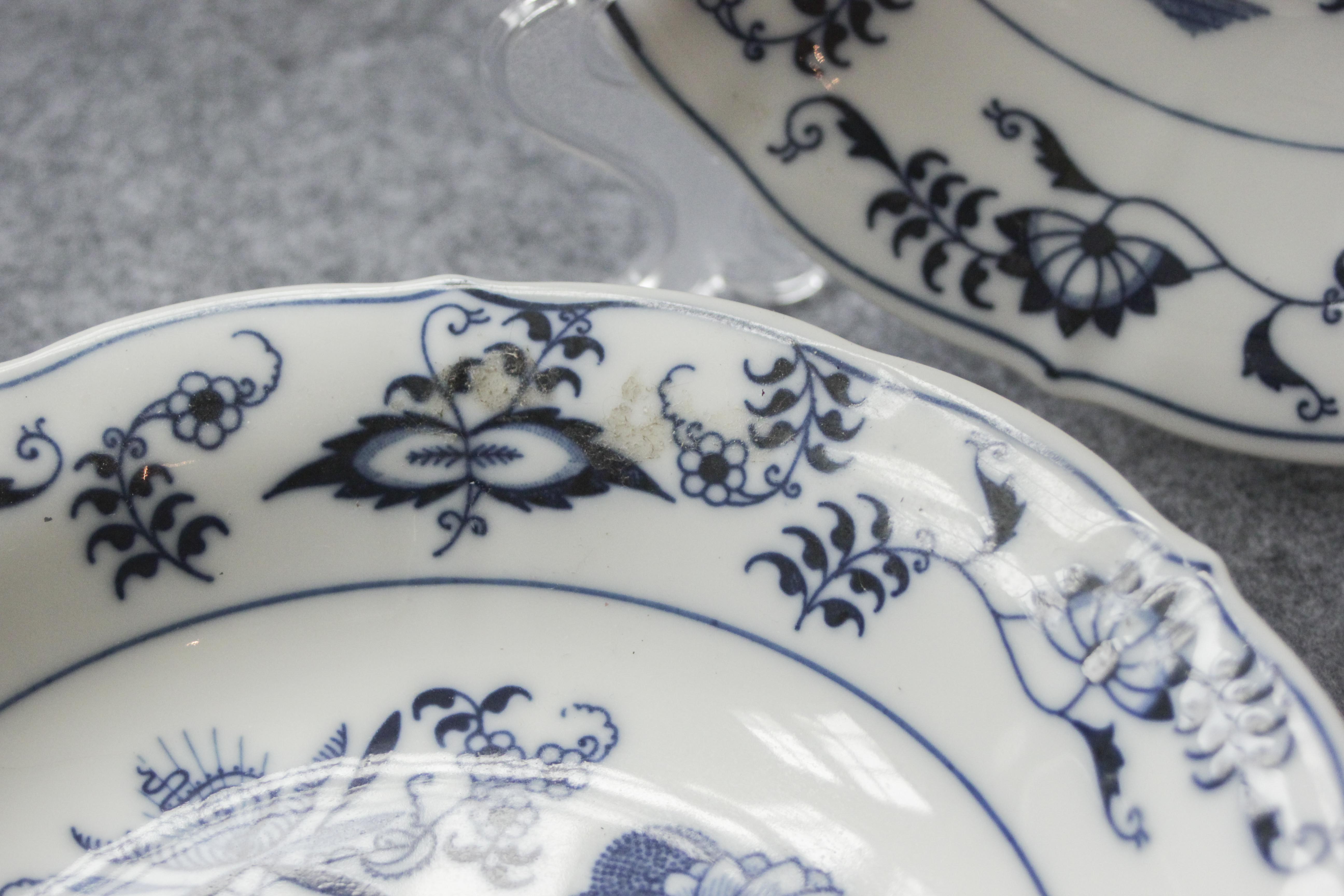 Set of Blue Danube Blue Onion China