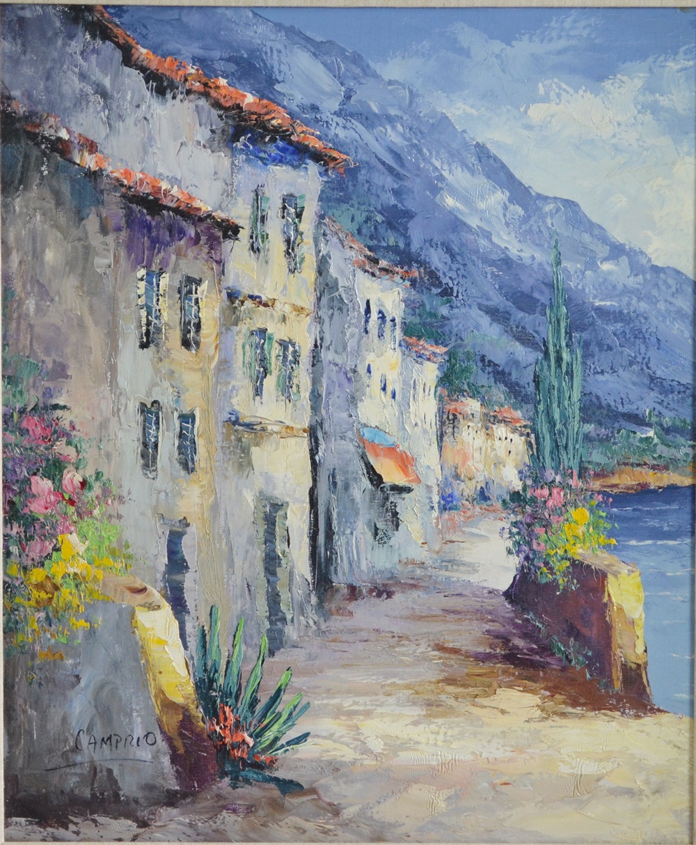 Original Oil On Canvas By Giovanni Camprio