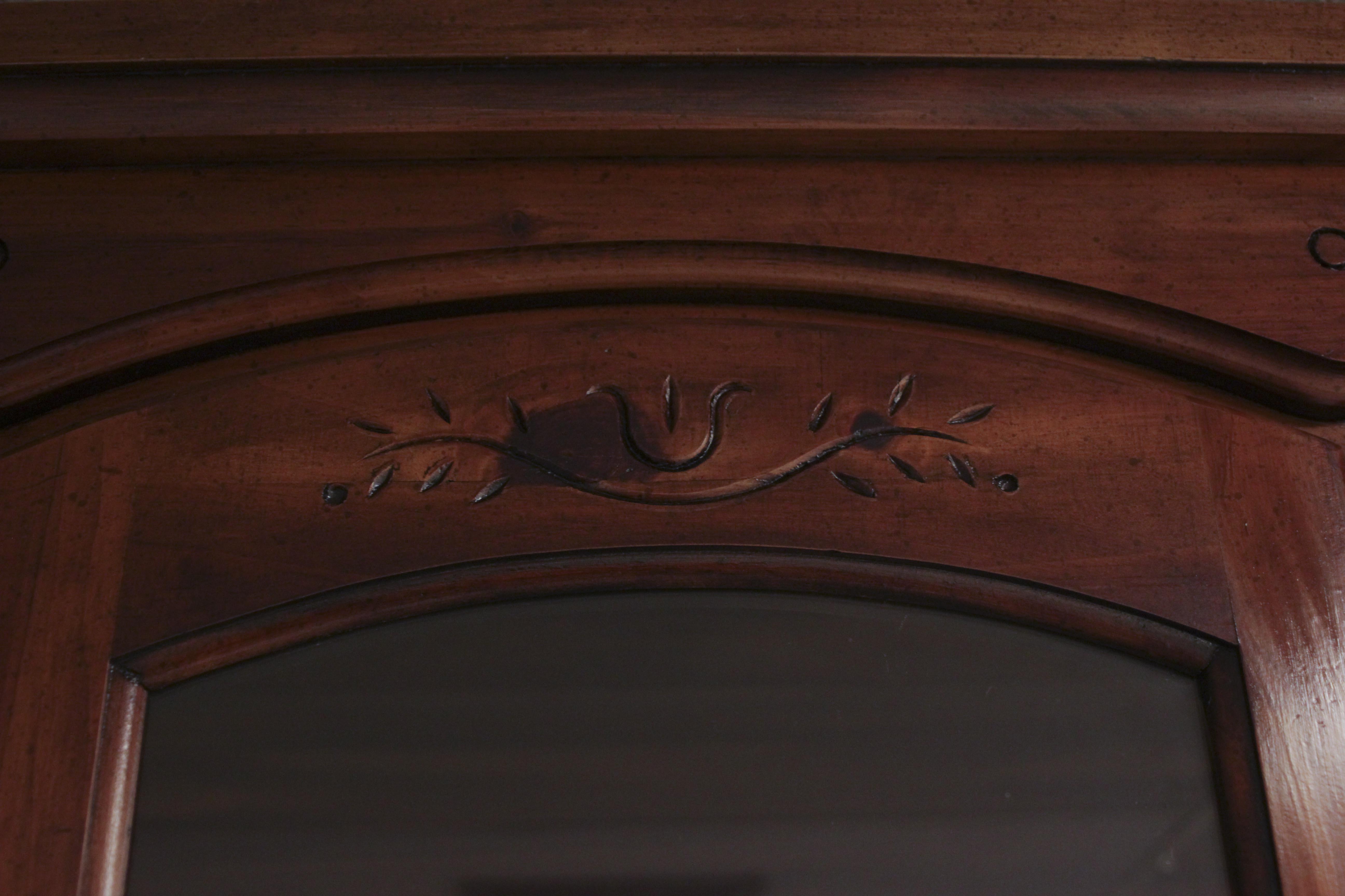 1980s Two Piece China Cabinet