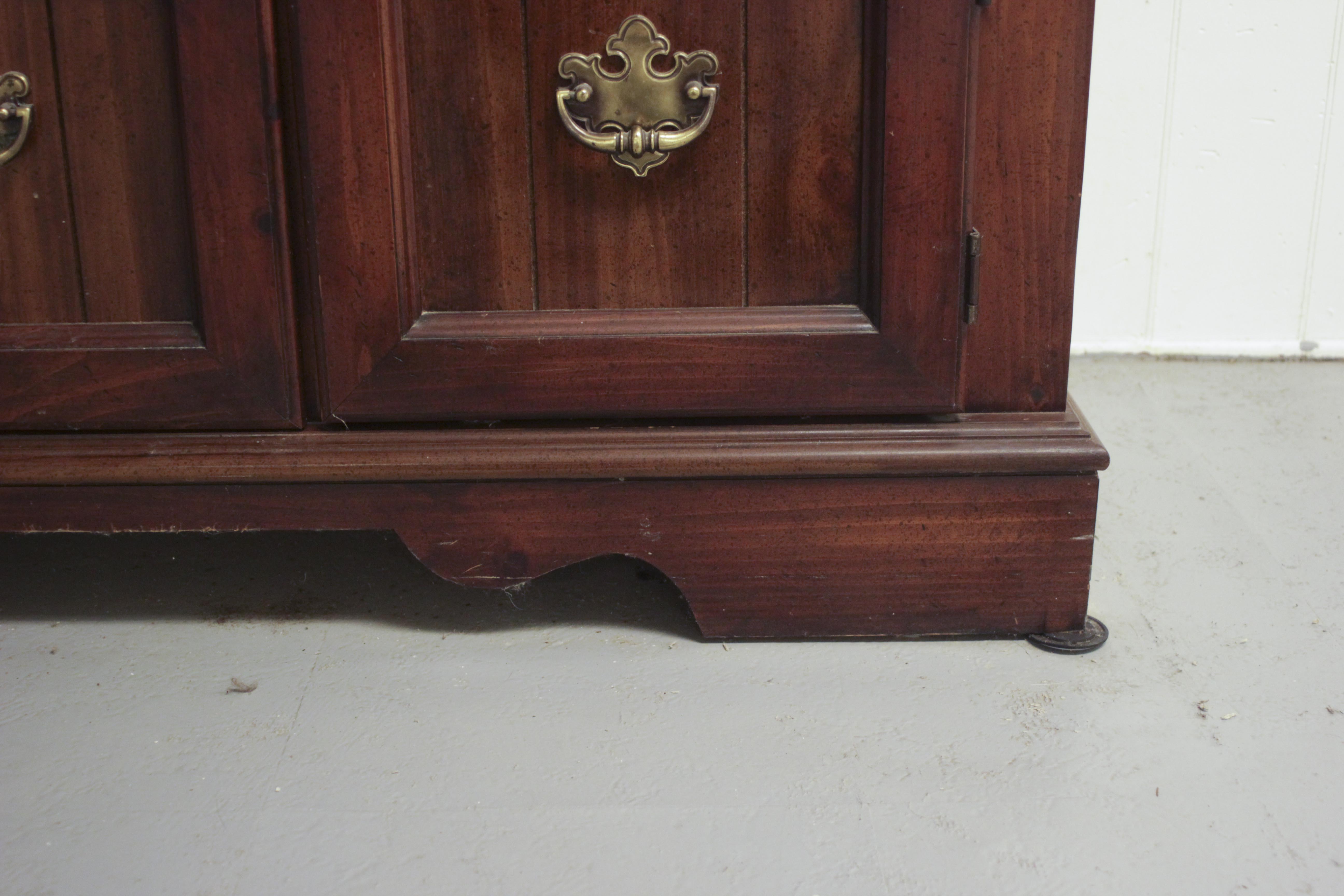 1980s Two Piece China Cabinet