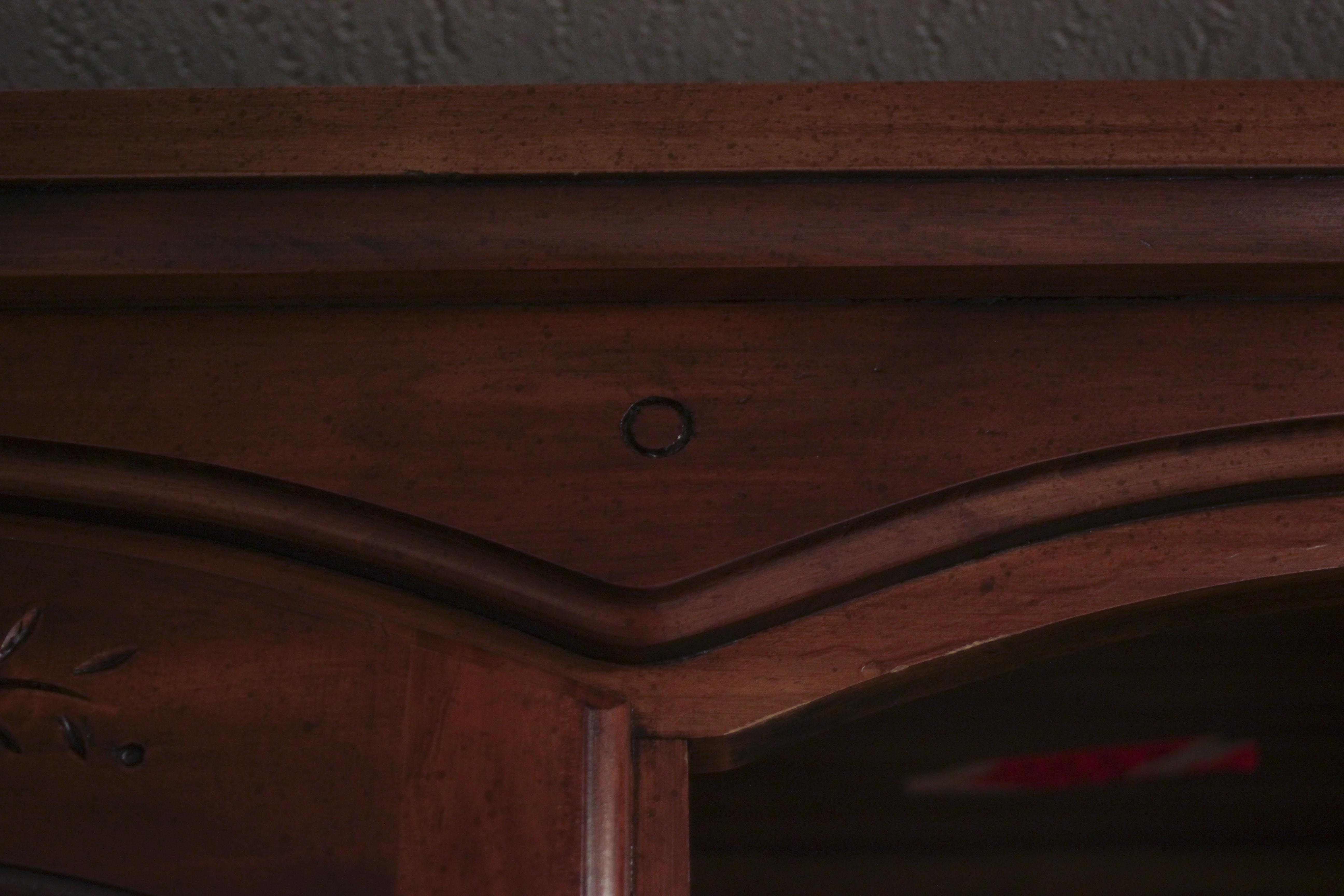 1980s Two Piece China Cabinet