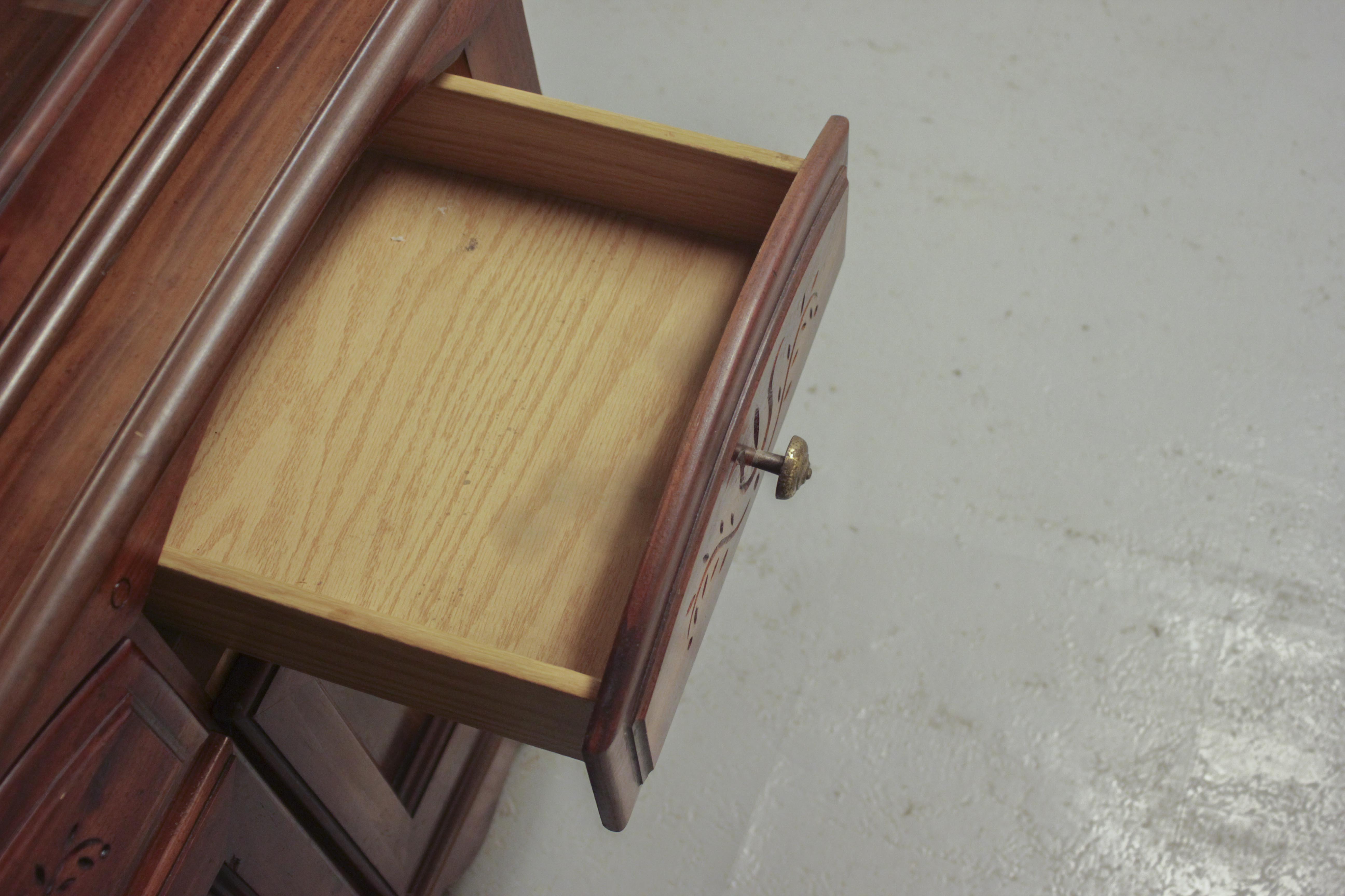 1980s Two Piece China Cabinet