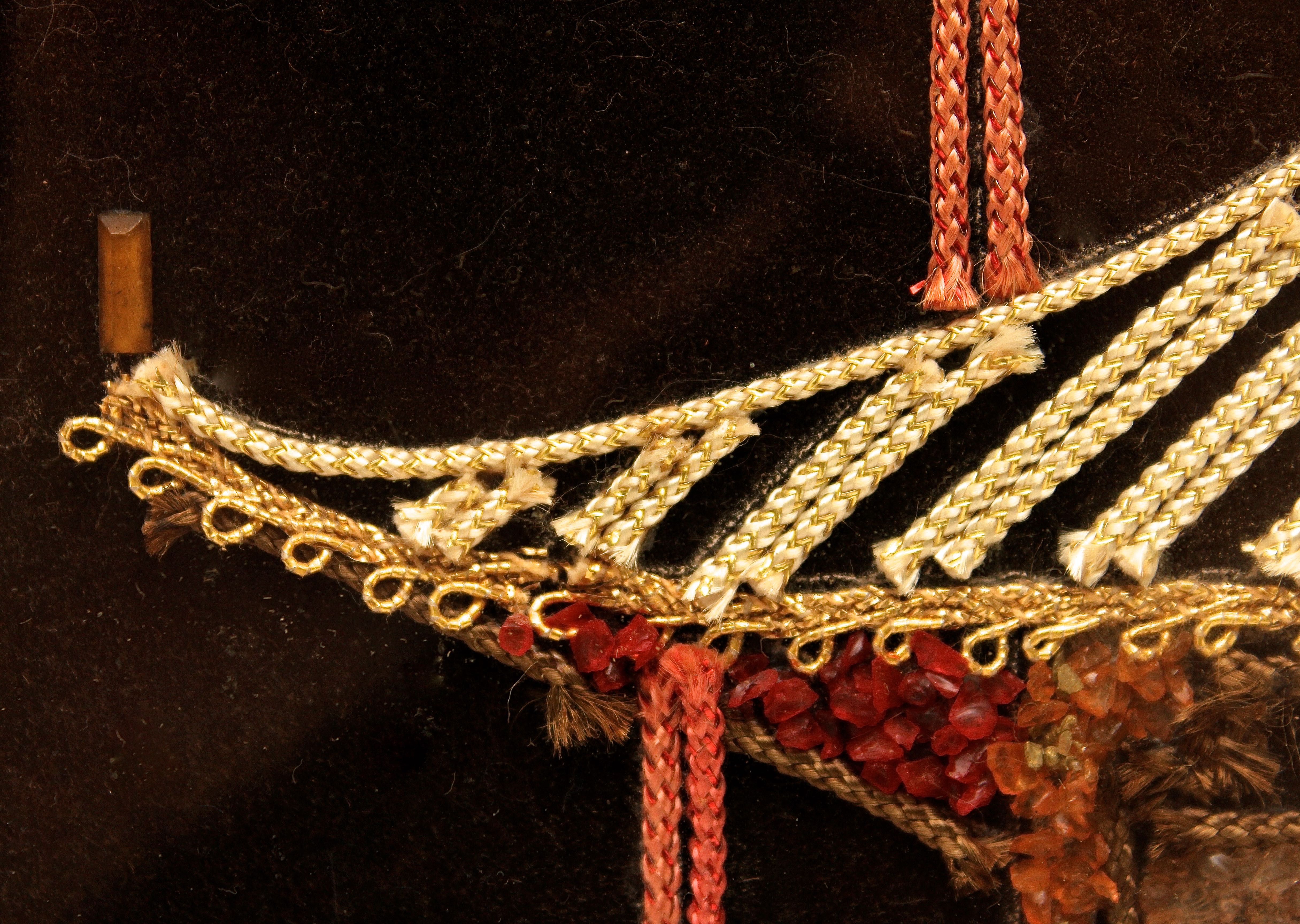 Vintage Kitsch Velvet Framed Picture of a Pagoda