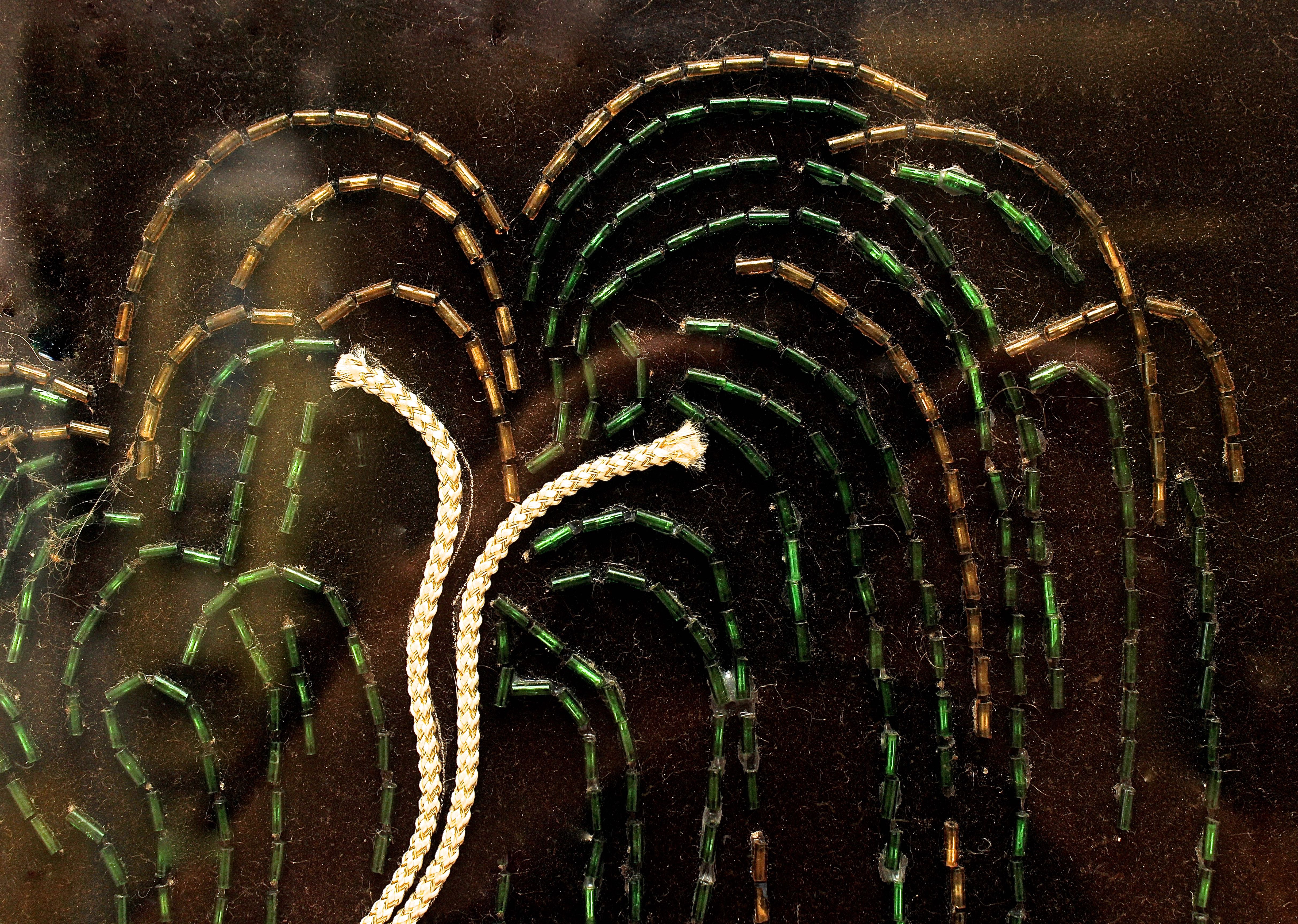 Vintage Kitsch Velvet Framed Picture of a Pagoda