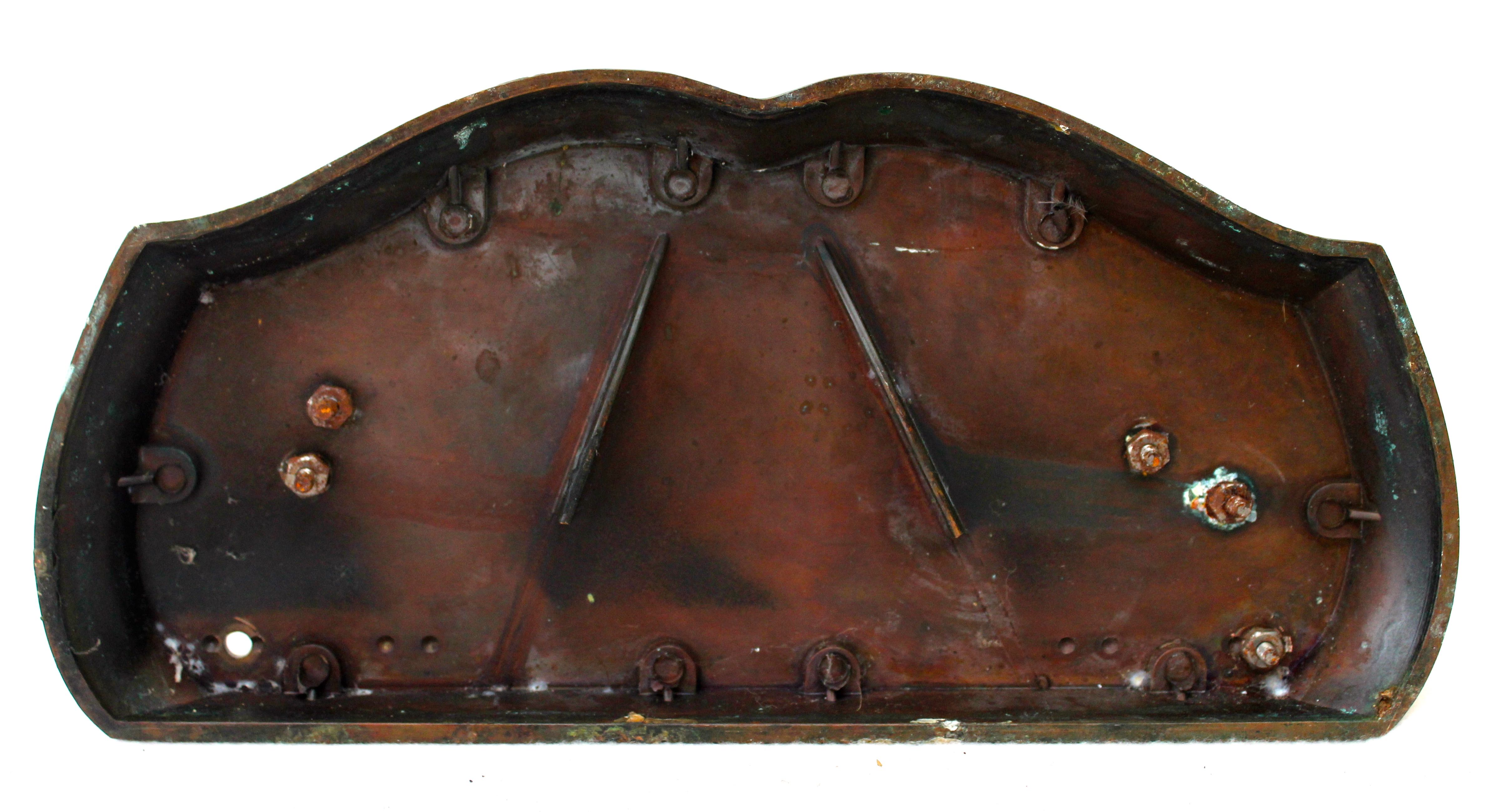 Pair of Vintage Distressed Bronze Look Baby Shoes on a Plinth