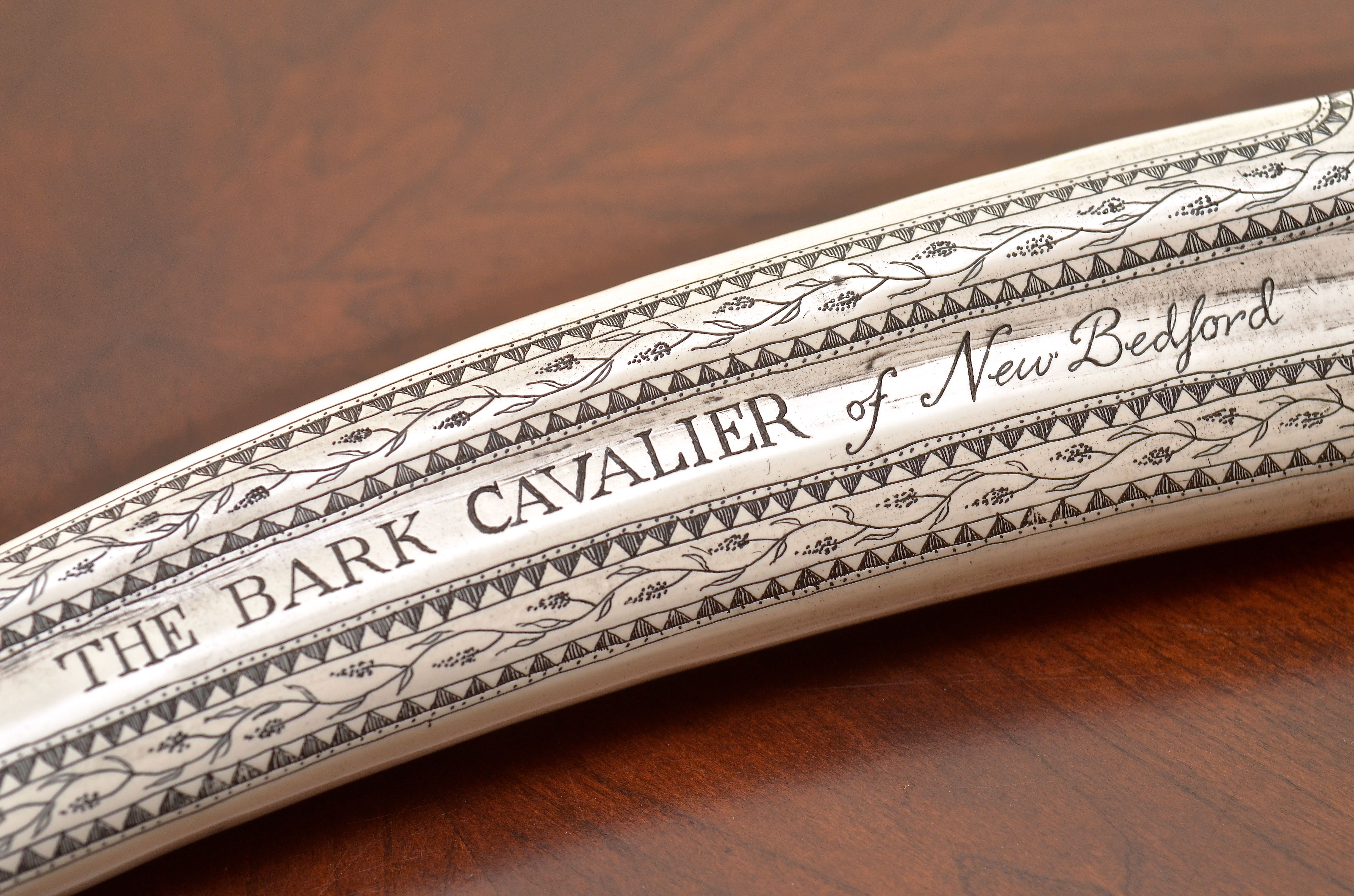 Resin Replica of a Scrimshaw Walrus Tusk