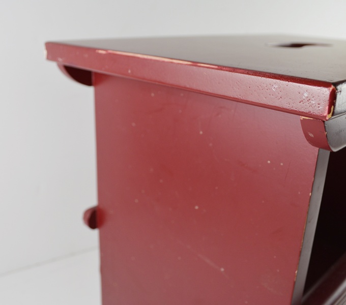 Land of Nod Bench With Striped Cushion