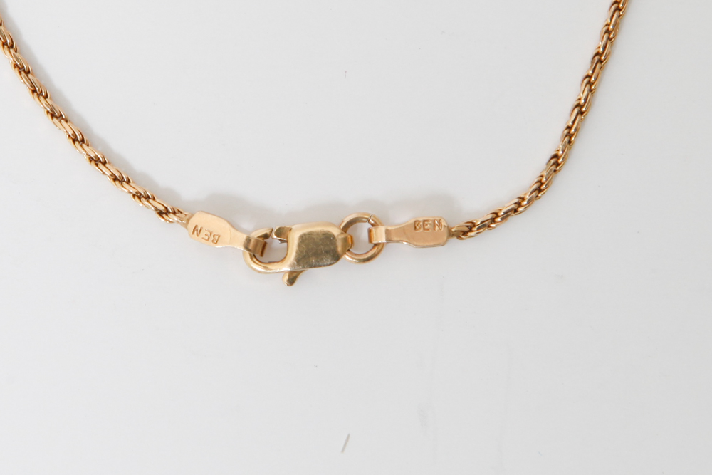 14K Yellow Gold Italian Rope Bracelet