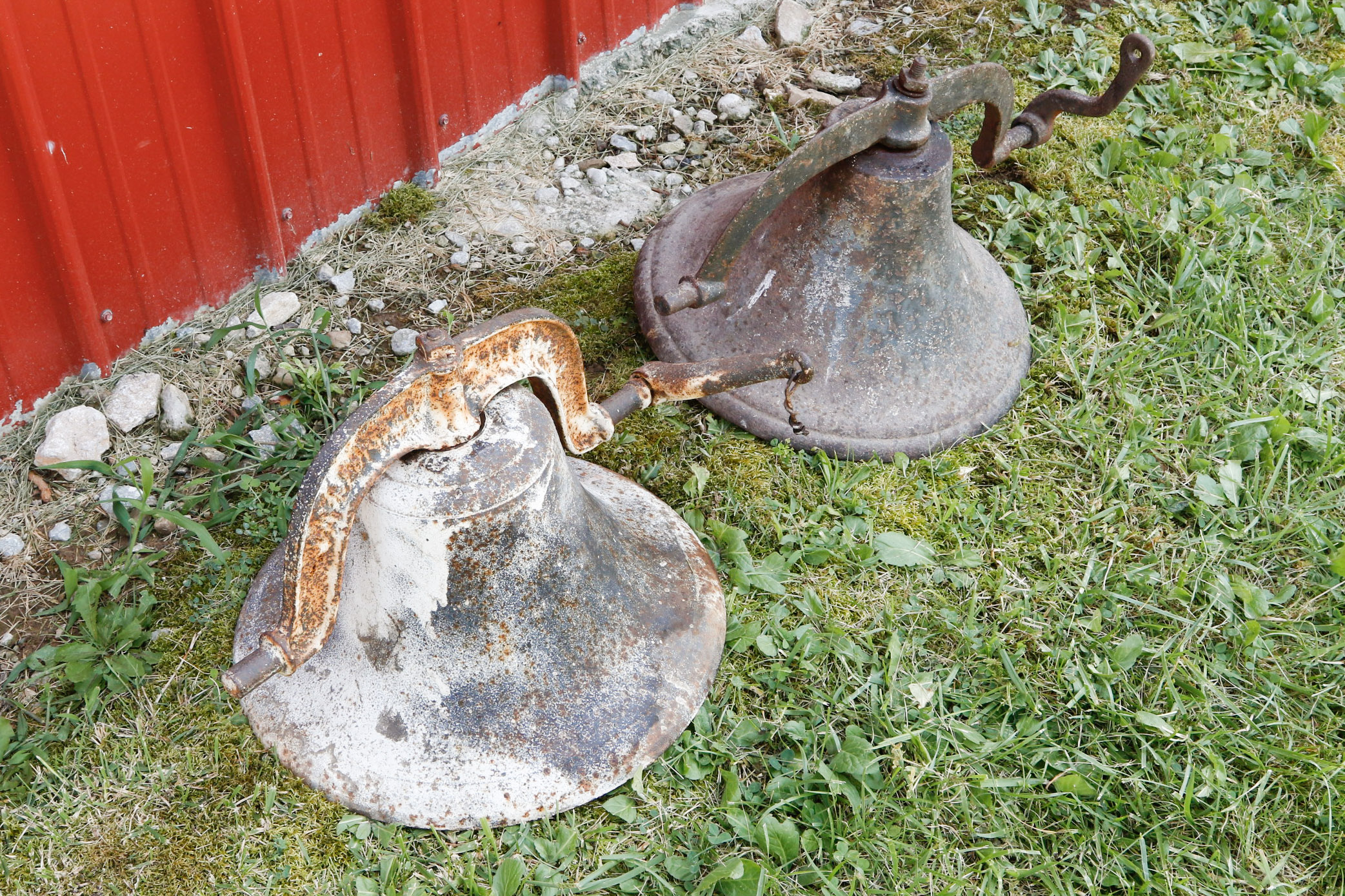 Two Antique Farmhouse Dinner Bells