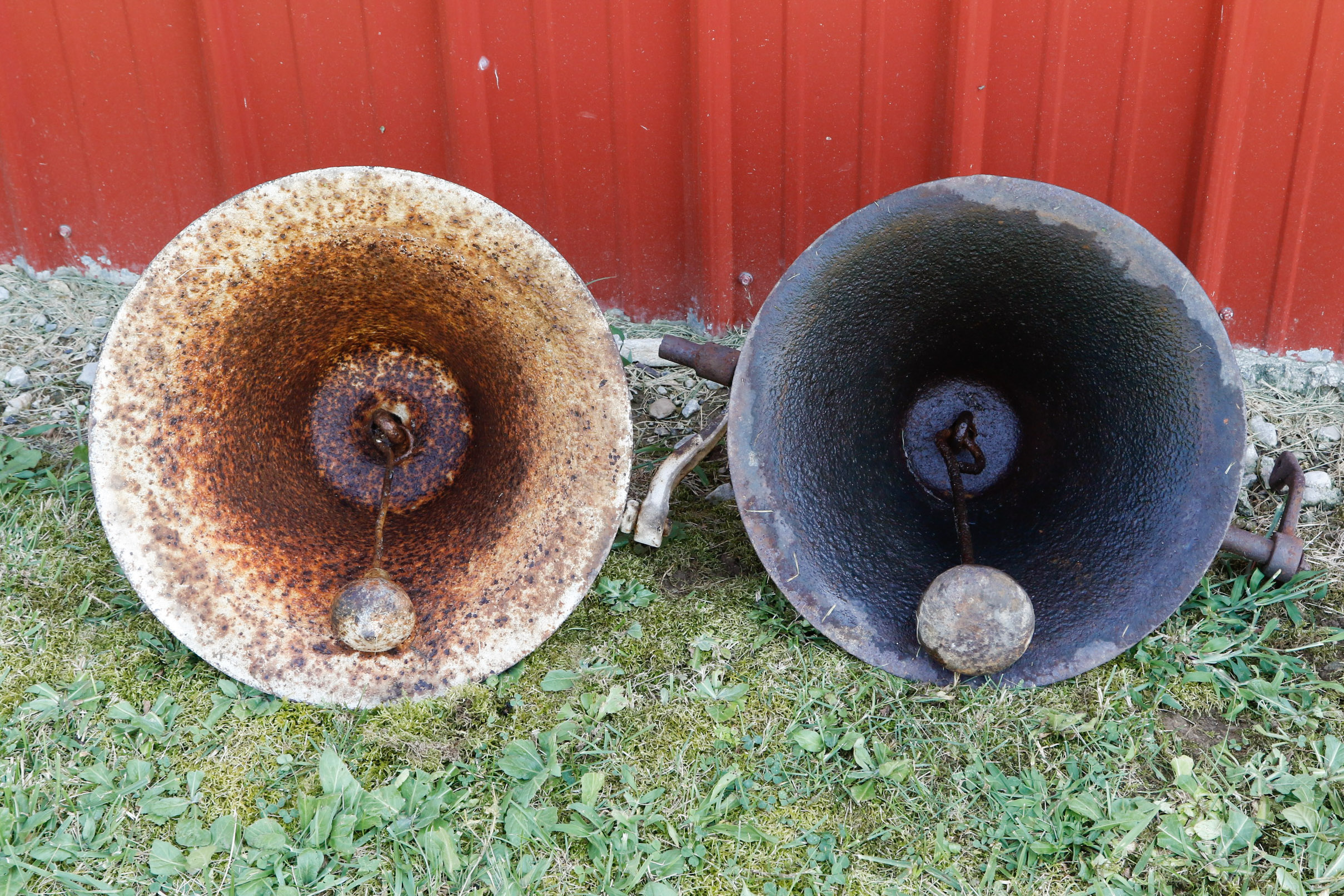 Two Antique Farmhouse Dinner Bells