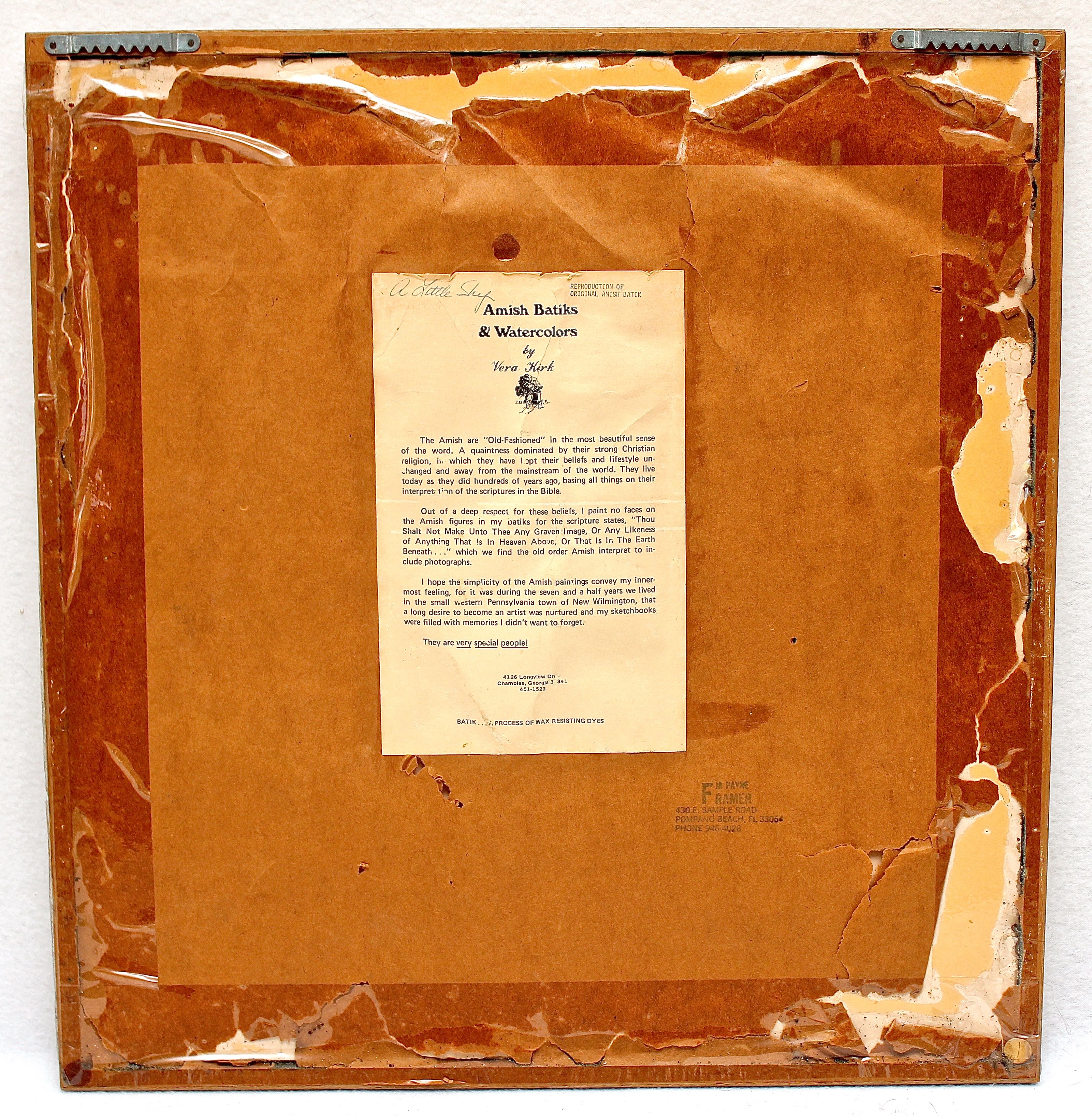 Vera Kirk - Signed and Numbered Amish Offset Lithograph