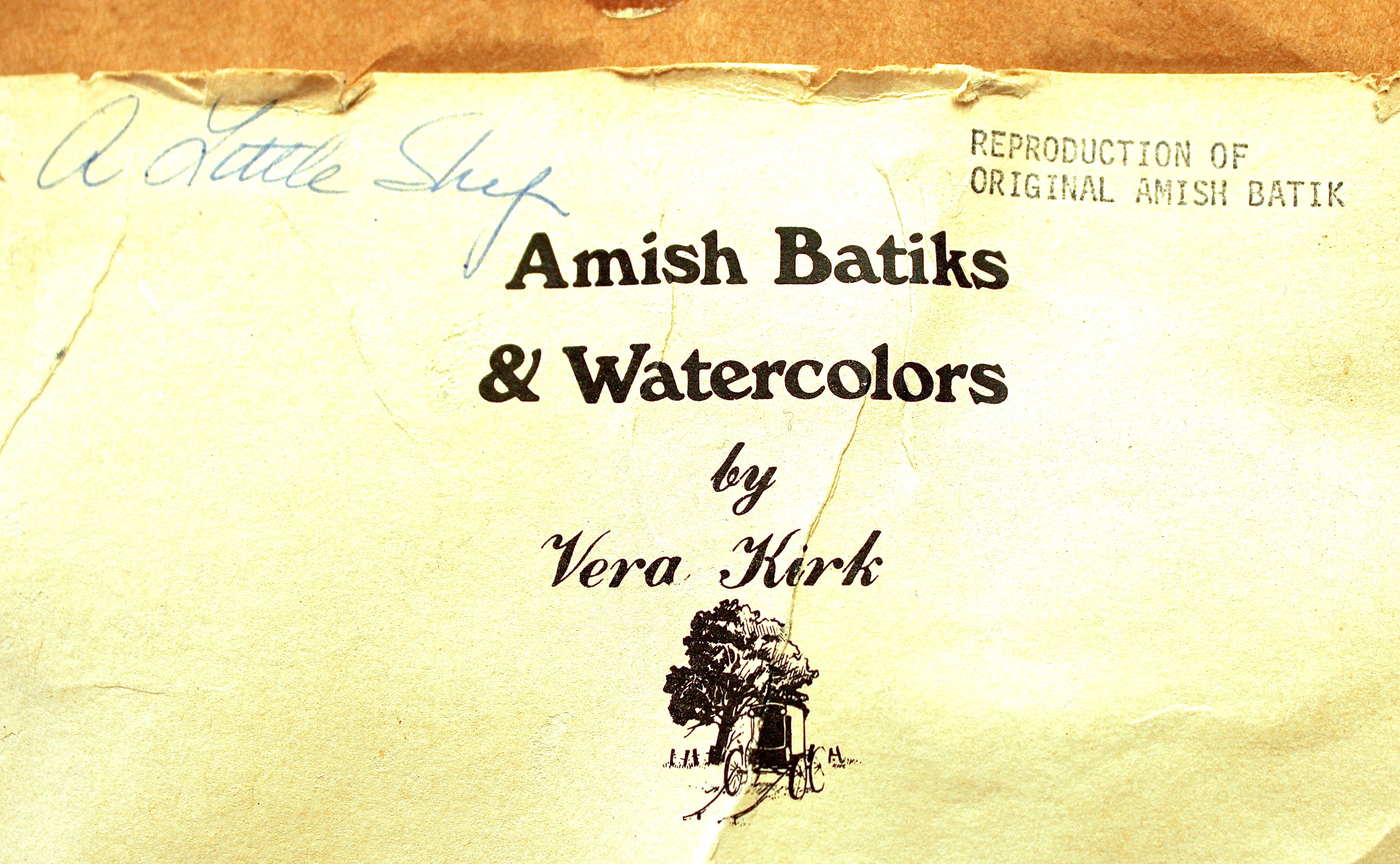 Vera Kirk - Signed and Numbered Amish Offset Lithograph