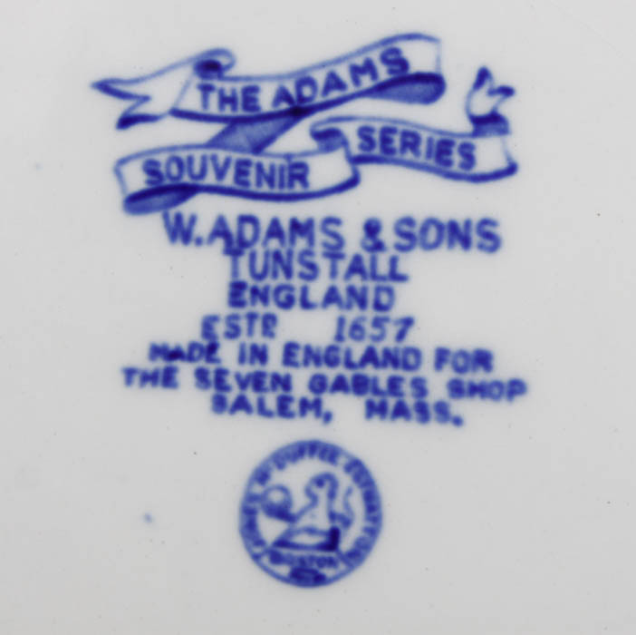 W. Adams & Sons Transferware Plate
