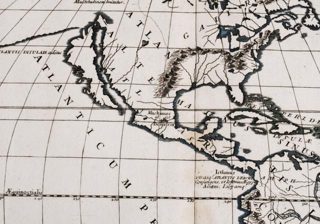 1694 Map of the Americas as "Atlantis" by Nicolas Sanson