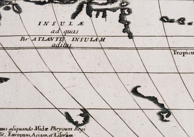 1694 Map of the Americas as "Atlantis" by Nicolas Sanson
