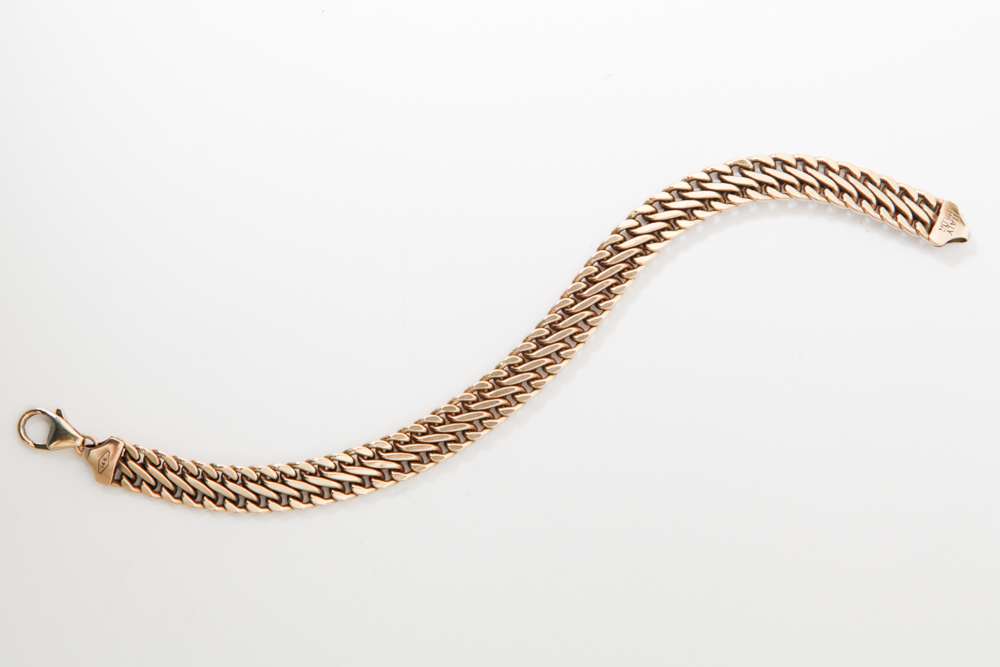 14k Yellow Gold Italian Link Bracelet