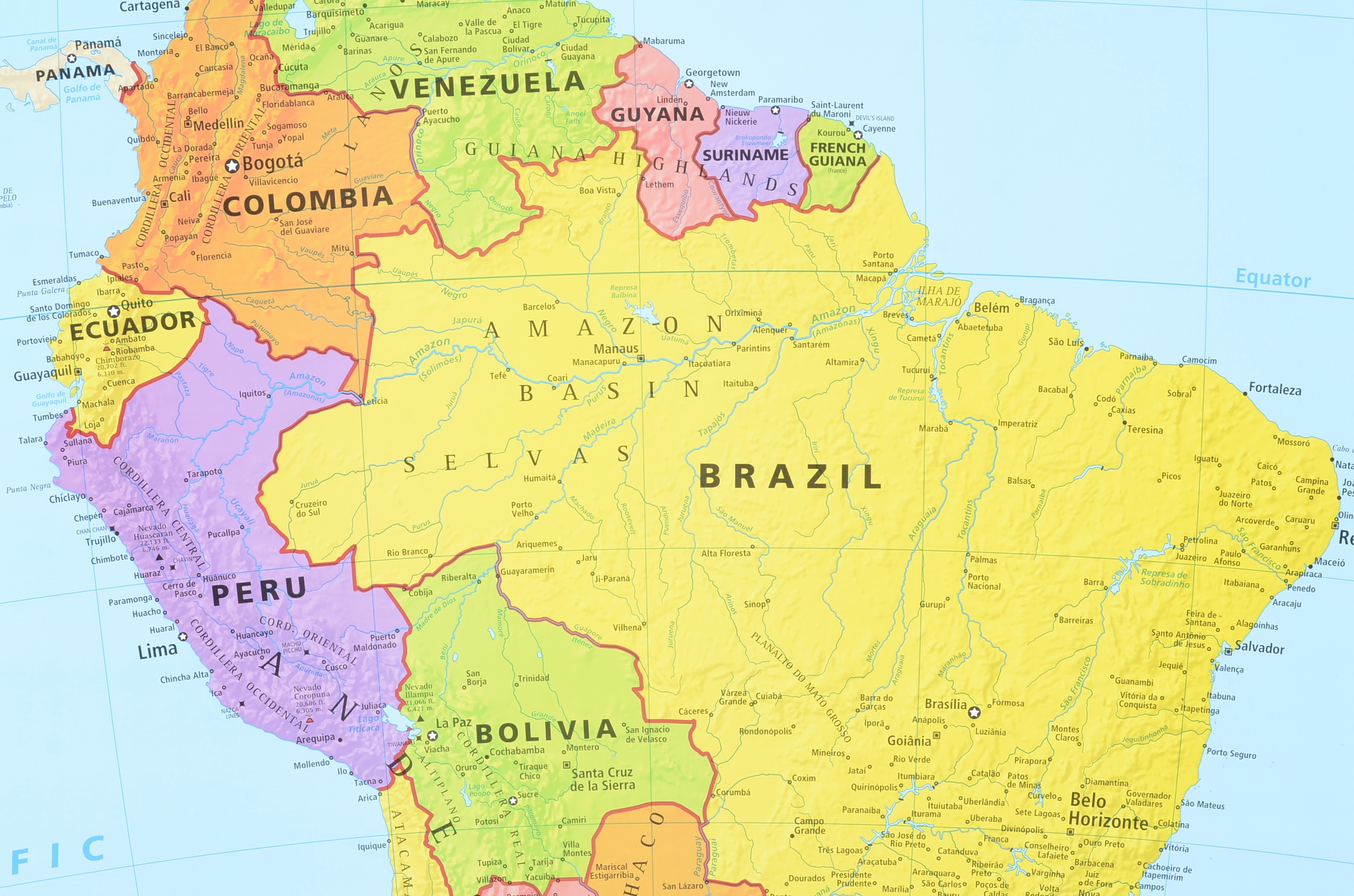 Rand McNally Pull Down School Map;North and South America