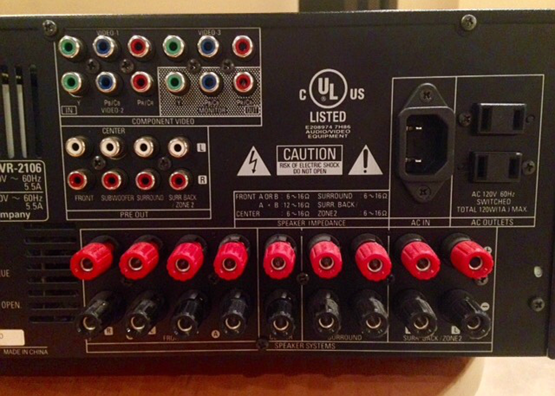 Denon AVR-2106 Home Theater Receiver