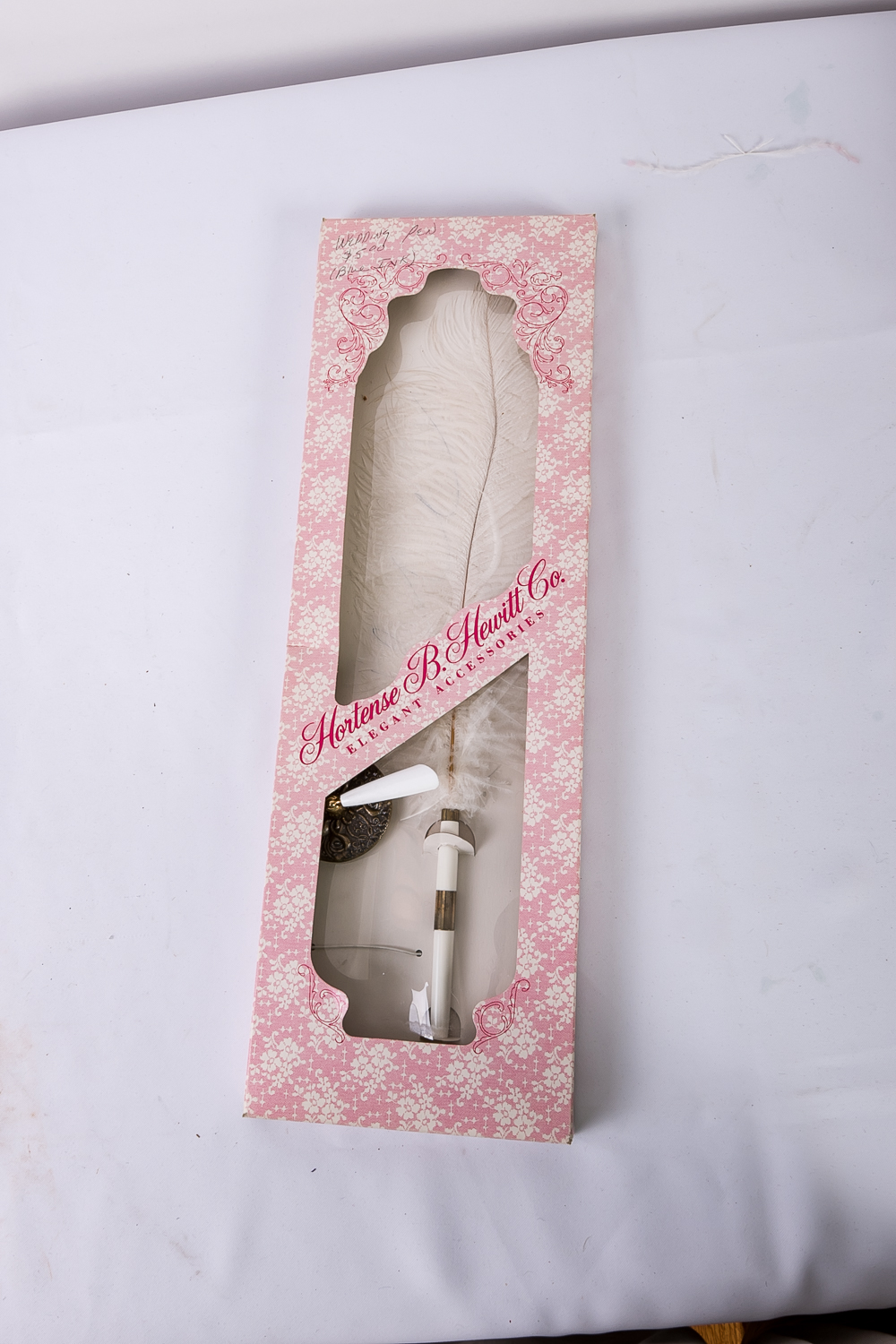 Feather Pens and Brass-Toned Bowl