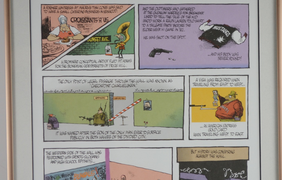 East/West Framed Offset Lithograph Comic Strip by Jim Borgman