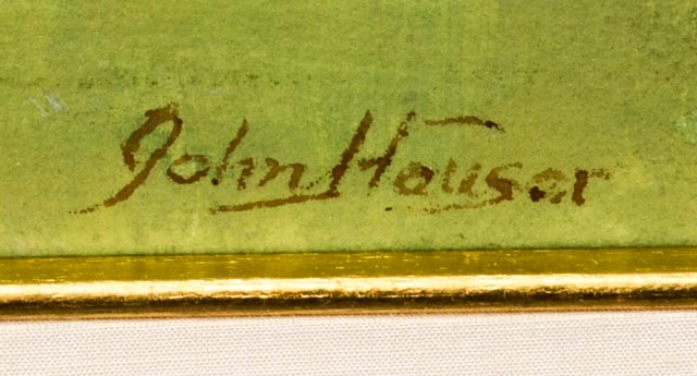 "Hillside with Buildings #1" by John Hauser Original Watercolor