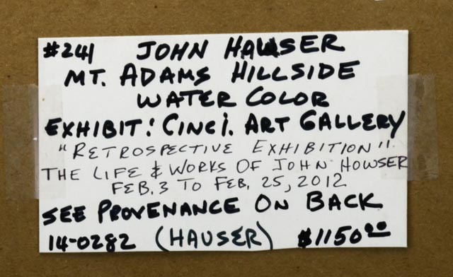 "Hillside with Buildings #1" by John Hauser Original Watercolor