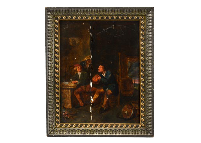 Early 18th Century Tavern Scene on Panel