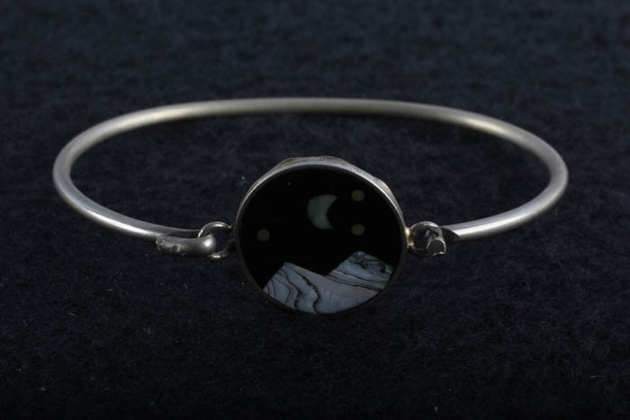 Mexican Silver Earrings and Bracelet