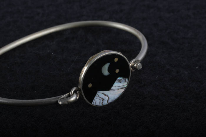 Mexican Silver Earrings and Bracelet