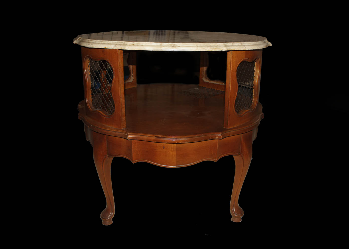 Vintage French Country Style Mahogany Accent Table