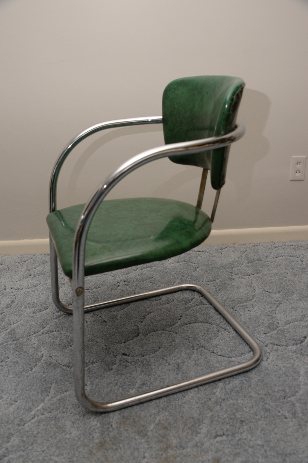 Four Art Deco Style Chrome Chairs