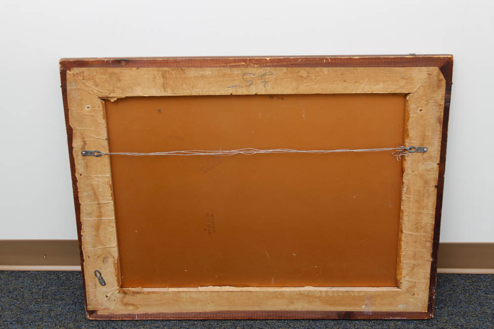 Vintage Rectangular Etched Mirror