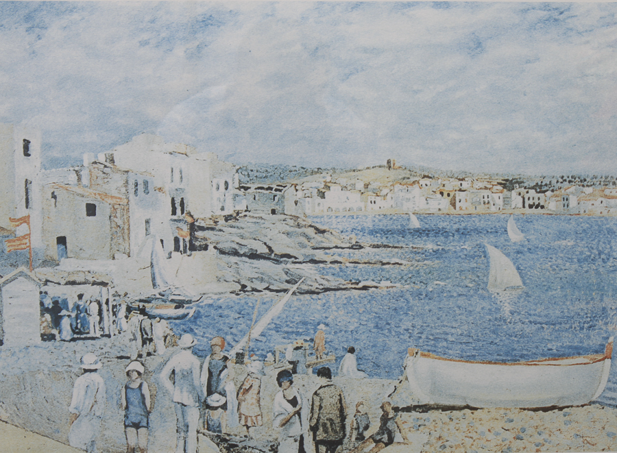 Dali Lithograph "Llaner Beach in Cadaques"