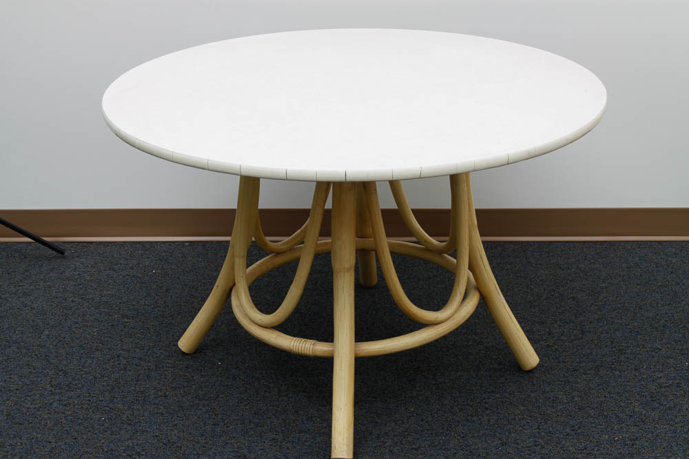 Vintage Rattan Table and Chair Set