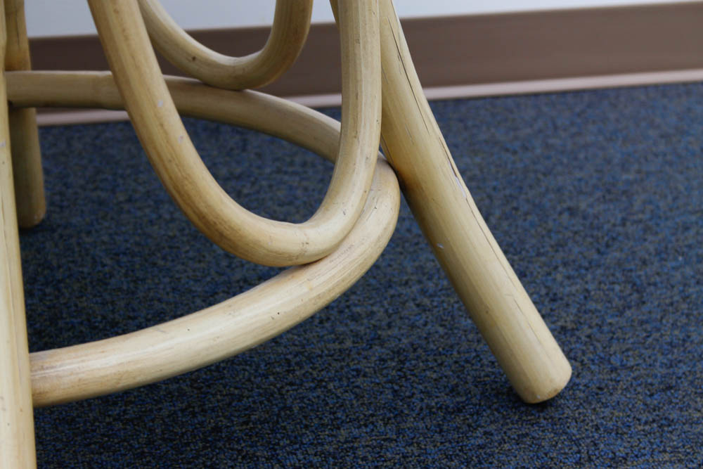 Vintage Rattan Table and Chair Set