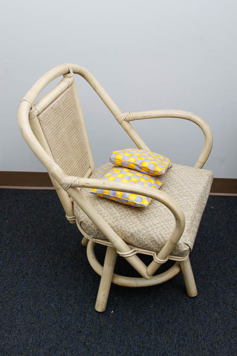 Vintage Rattan Table and Chair Set
