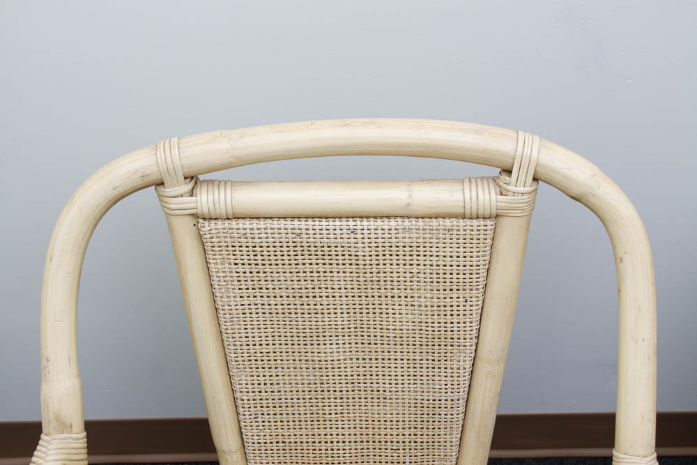 Vintage Rattan Table and Chair Set