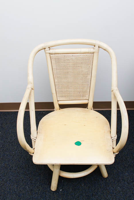Vintage Rattan Table and Chair Set