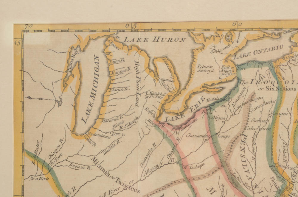 1754 Map of Colonial America