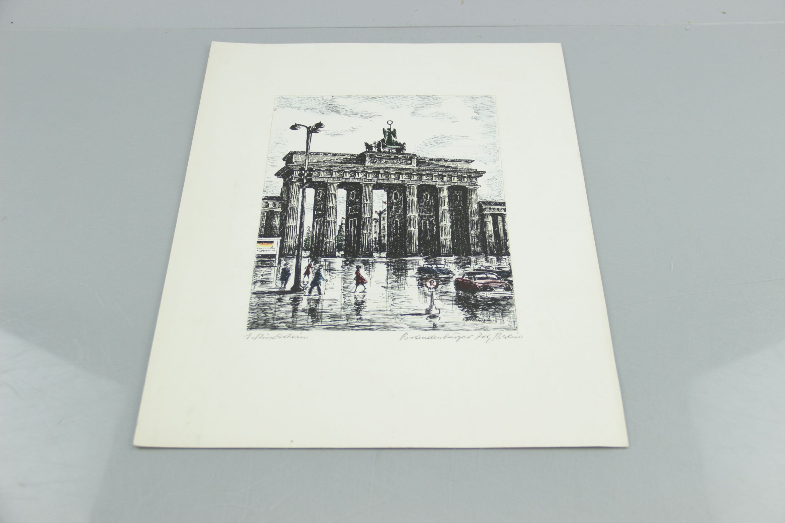 Group of Seven Hand-Tinted Engravings by Erhard Kirschstein