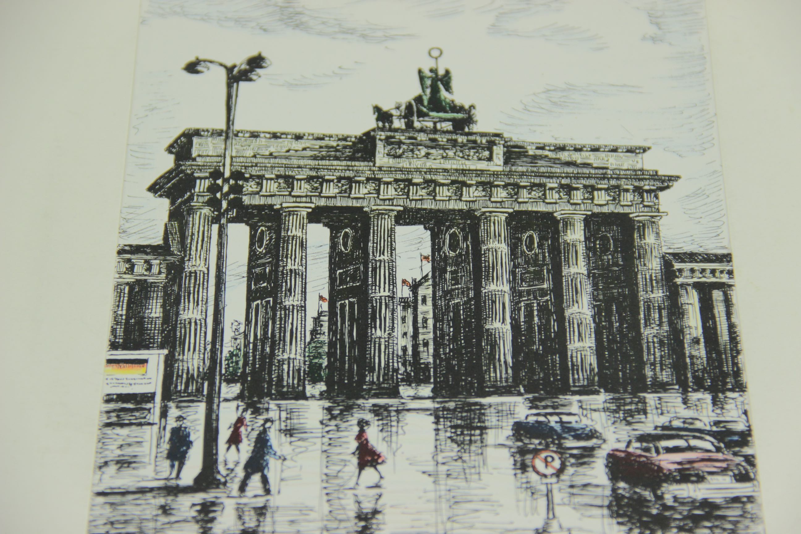 Group of Seven Hand-Tinted Engravings by Erhard Kirschstein