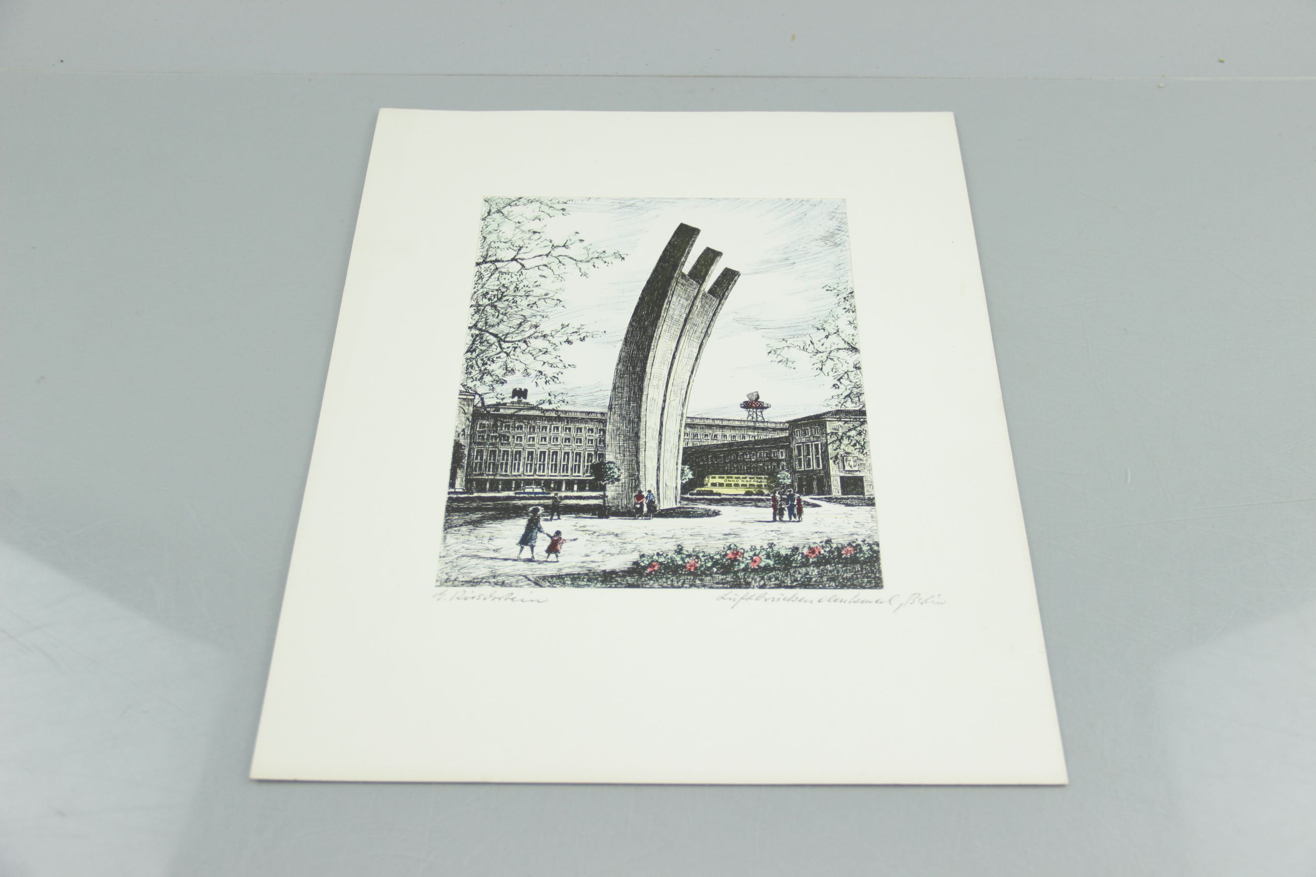 Group of Seven Hand-Tinted Engravings by Erhard Kirschstein