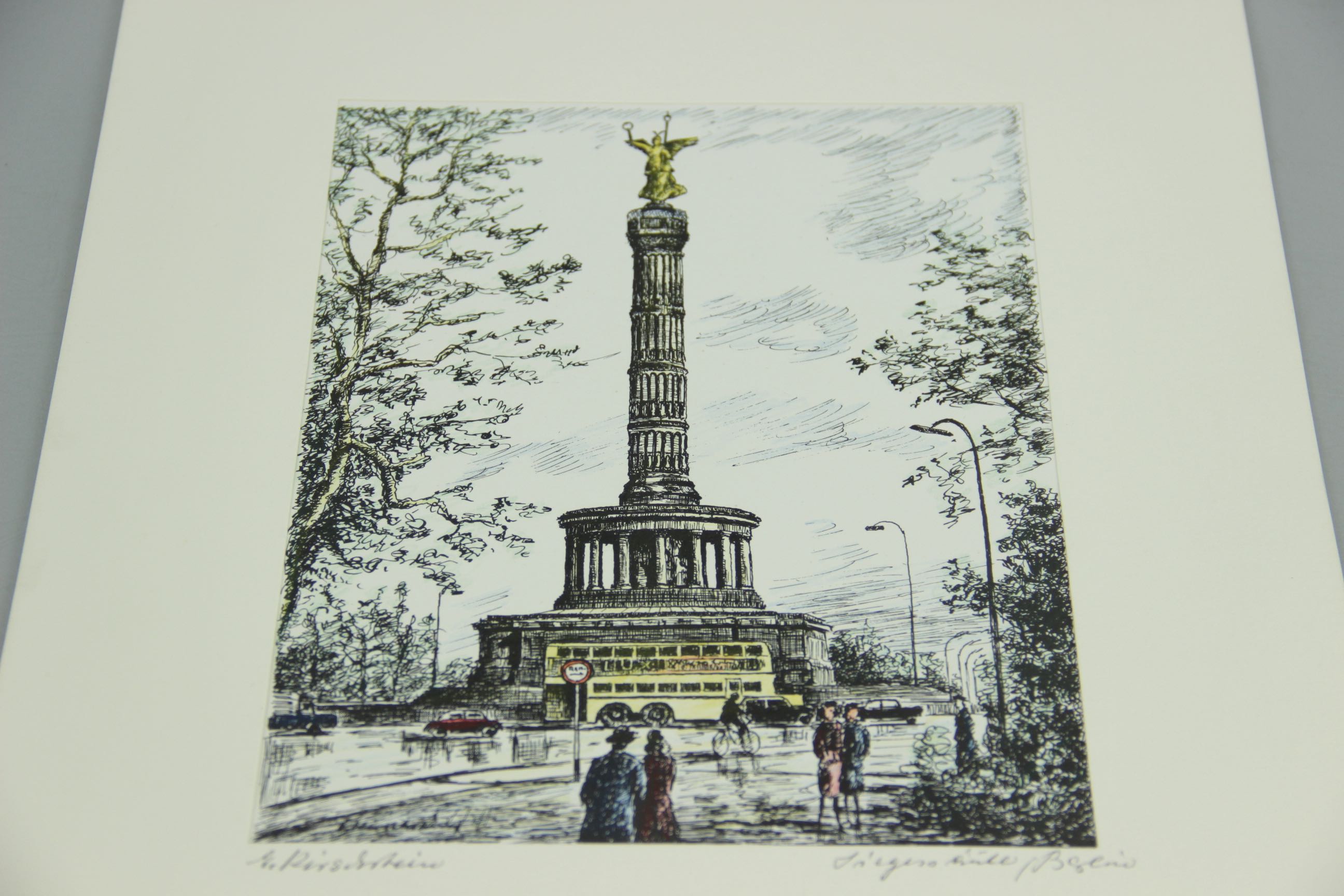 Group of Seven Hand-Tinted Engravings by Erhard Kirschstein