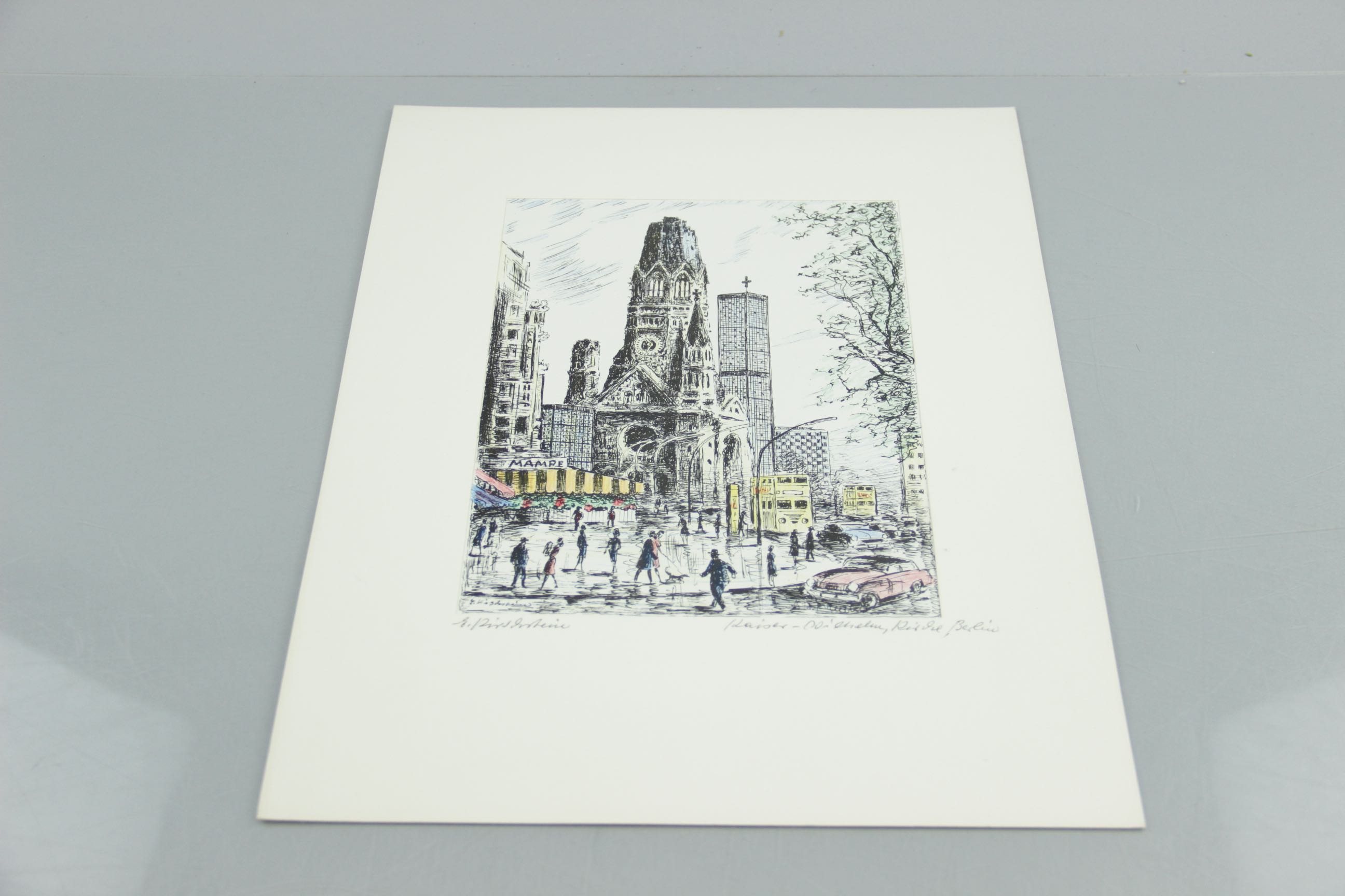 Group of Seven Hand-Tinted Engravings by Erhard Kirschstein