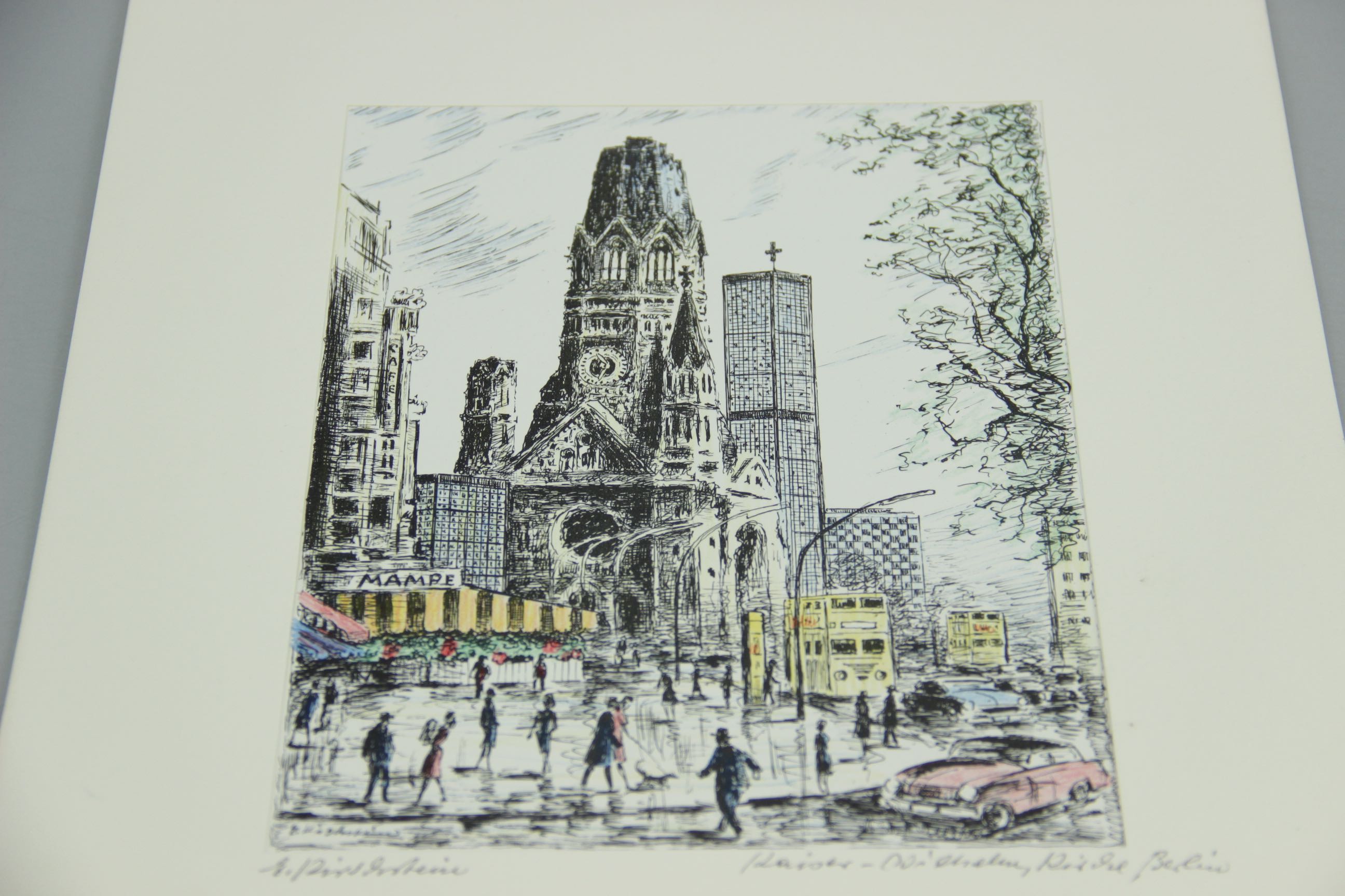 Group of Seven Hand-Tinted Engravings by Erhard Kirschstein