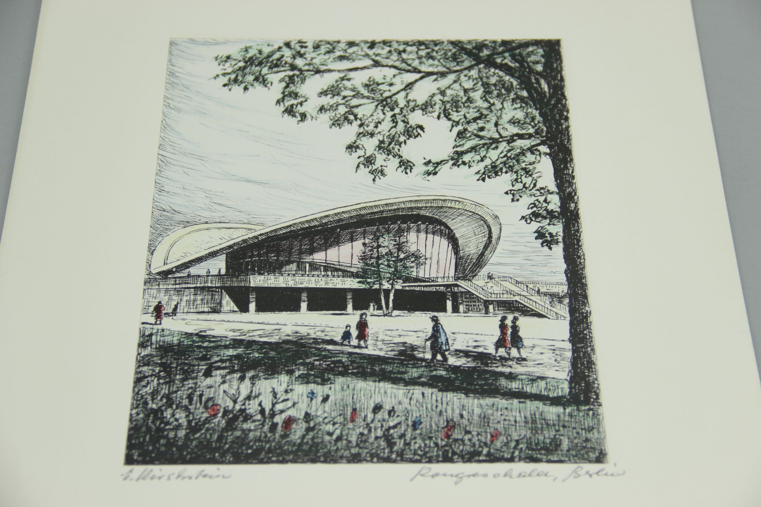 Group of Seven Hand-Tinted Engravings by Erhard Kirschstein