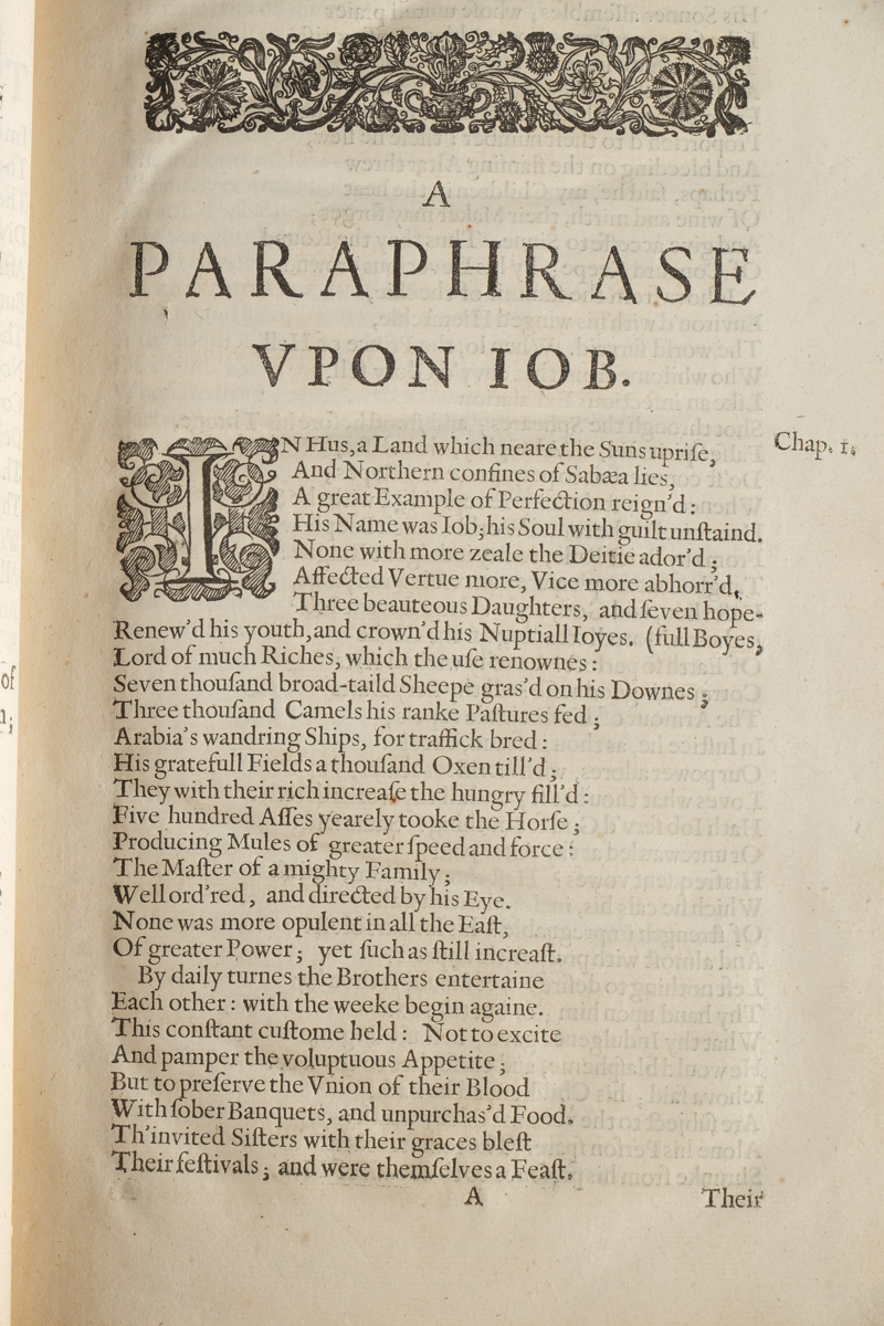 Rare 1638 "Paraphrase on the Divine Poems" by George Sandys