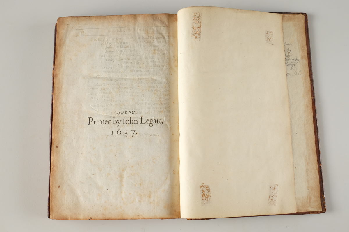 Rare 1638 "Paraphrase on the Divine Poems" by George Sandys