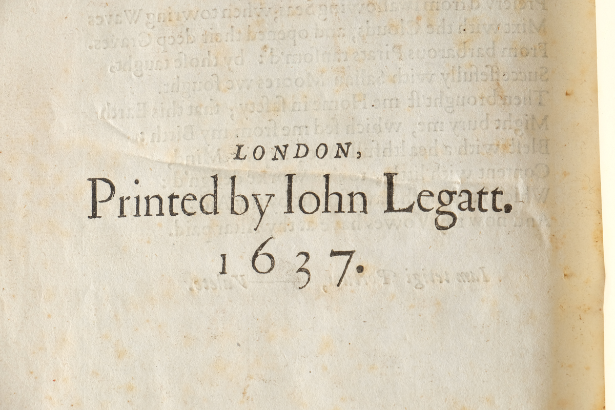 Rare 1638 "Paraphrase on the Divine Poems" by George Sandys